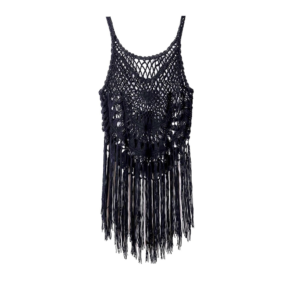 Sexy Crochet Tassel Swimsuit Cover up